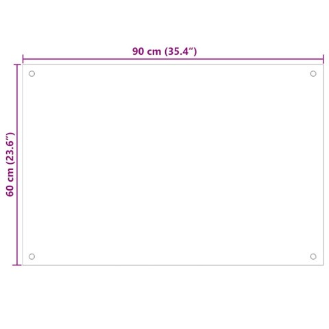 PANEL OCHRONNY DO KUCHNI BIAŁY 90X60CM SZKŁO HARTOWANE