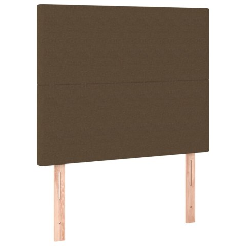ŁÓŻKO KONTYNENTALNE Z MATERACEM BRĄZOWE TKANINA 80X200CM