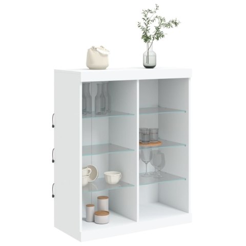 SZAFKA Z OŚWIETLENIEM LED BIAŁA 81X37X100CM