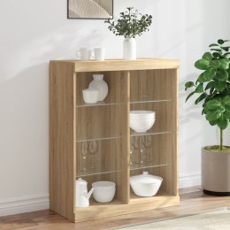 SZAFKA Z OŚWIETLENIEM LED DĄB SONOMA 81X37X100CM