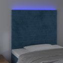 ZAGŁÓWEK DO ŁÓŻKA Z LED CIEMNONIEBIESKI 80X5X118/128CM
