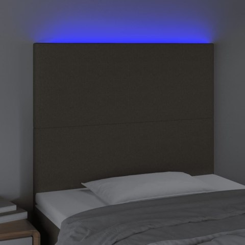 ZAGŁÓWEK DO ŁÓŻKA Z LED TAUPE 90X5X118/128CM TKANINA