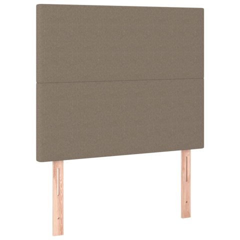 ZAGŁÓWEK DO ŁÓŻKA Z LED TAUPE 90X5X118/128CM TKANINA