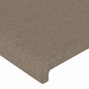 ZAGŁÓWEK DO ŁÓŻKA Z LED TAUPE 93X16X118/128CM TKANINA