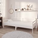 ŁÓŻKO DZIENNE Z MATERACEM 90X200CM BIAŁE DREWNO SOSNOWE