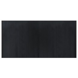 DYWAN PROSTOKĄTNY CZARNY 100X200CM BAMBUSOWY
