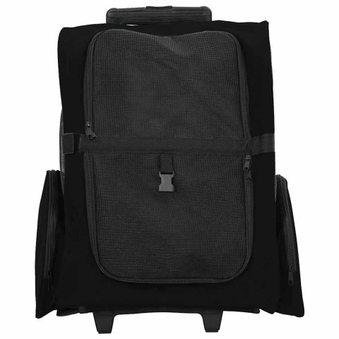 WÓZEK DLA ZWIERZĄT 3 W 1 DESIGN CZARNY 48X32X57CM TKANINA OXFORD