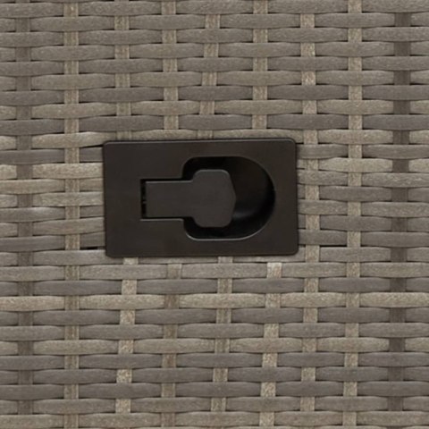 3-CZĘŚCIOWY ZESTAW BISTRO Z PODUSZKAMI SZARY POLIRATTAN