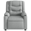 FOTEL ROZKŁADANY JASNOSZARY TAPICEROWANY TKANINĄ