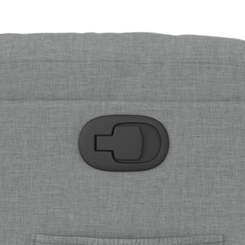 FOTEL ROZKŁADANY JASNOSZARY TAPICEROWANY TKANINĄ