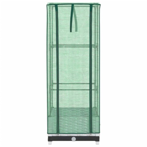 PODWYŻSZONA DONICA ZE SZKLARNIĄ WYGLĄD RATTANU 40X40X123CM