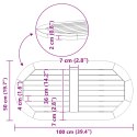 BLAT STOŁU 100X50X2.2CM OWALNY Z LITEGO DREWNA AKACJOWEGO