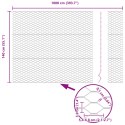 HEXAGON FENCE SZARY 1.4X10M STAL