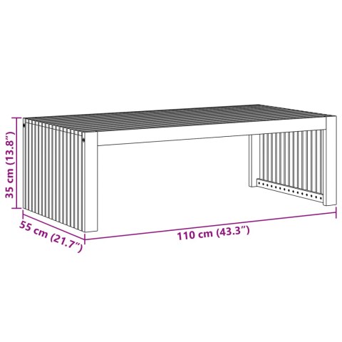 STOLIK KAWOWY DO OGRODU 110X55X35CM DREWNO AKACJOWE