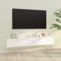 SZAFKI ŚCIENNE POD TV 2 SZT. BIAŁE 100X30X30CM