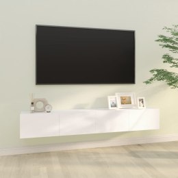 SZAFKI ŚCIENNE POD TV 2 SZT. BIAŁE 100X30X30CM
