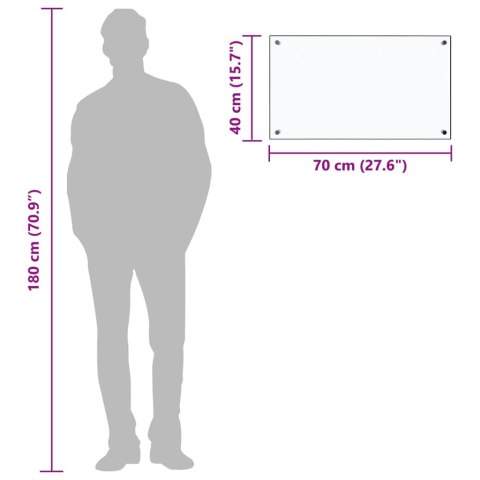 PANEL OCHRONNY DO KUCHNI PRZEZROCZYSTY 70X40CM SZKŁO