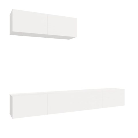 3-CZĘŚCIOWY ZESTAW SZAFEK TELEWIZYJNYCH BIAŁY