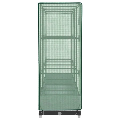 PODWYŻSZONA DONICA ZE SZKLARNIĄ WYGLĄD RATTANU 160X40X123CM