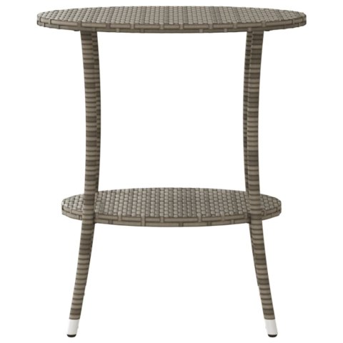 ROZKŁADANE FOTELE OGRODOWE ZE STOLIKIEM 2 SZT. SZARE