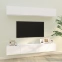 SZAFKI ŚCIENNE POD TV 4 SZT. BIAŁE 100X30X30CM