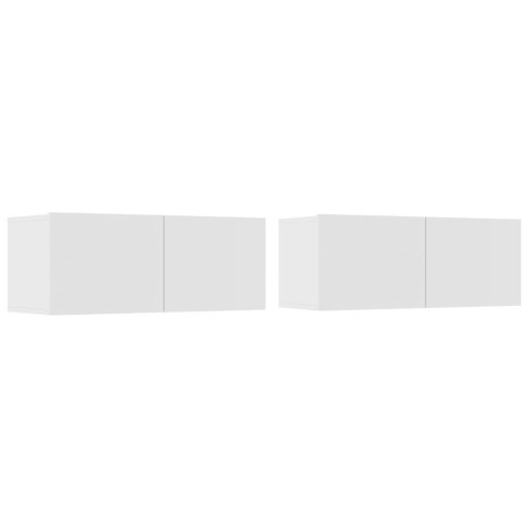 ZESTAW 4 SZAFEK TELEWIZYJNYCH BIAŁY