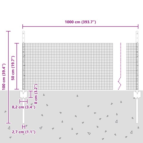 ZESTAW SIATKI DLA KURCZAKÓW ZESTAW 2 SZARY METAL DUŻY