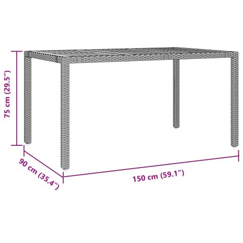 ZESTAW OGRODOWY 5 CZĘŚCI CZARNY RATTAN KRZESŁA Z PODUSZKAMI