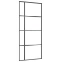 DRZWI PRZESUWNE SZKŁO ESG I ALUMINIUM 90X205CM CZARNE