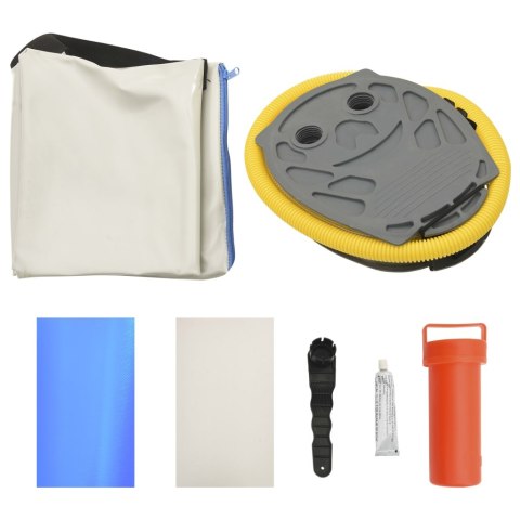 VidaXL Mata gimnastyczna z pompką, 300x100x15 cm, PVC, niebieska