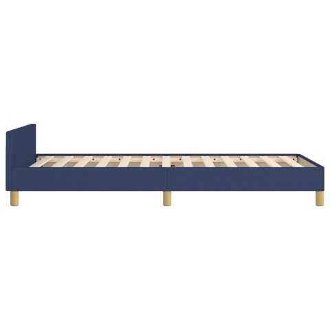 VidaXL Rama łóżka bez materaca Niebieska 90x190 cm Tkanina
