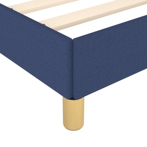 VidaXL Rama łóżka bez materaca Niebieska 90x190 cm Tkanina