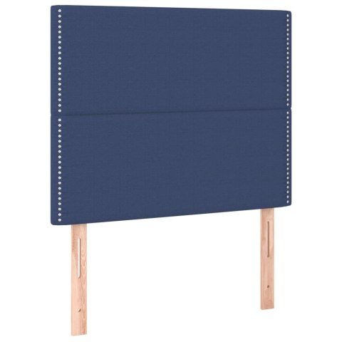 VidaXL Rama łóżka bez materaca Niebieska 90x190 cm Tkanina