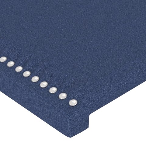 VidaXL Rama łóżka bez materaca Niebieska 90x190 cm Tkanina