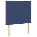 VidaXL Rama łóżka bez materaca Niebieska 90x190 cm Tkanina