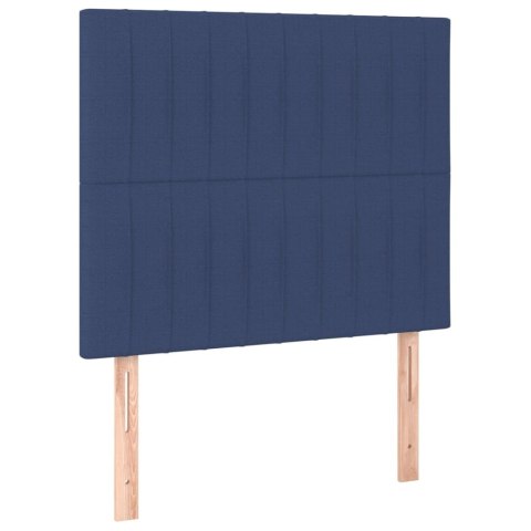 VidaXL Rama łóżka bez materaca Niebieska 90x190 cm Tkanina