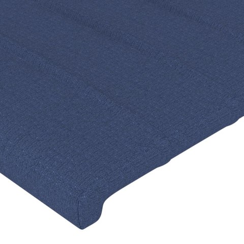 VidaXL Rama łóżka bez materaca Niebieska 90x190 cm Tkanina