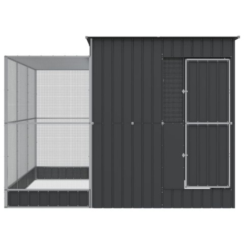 WOLIERA Z PRZEDŁUŻENIEM SREBRNA 290X303X216CM STALOWA