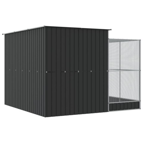 WOLIERA Z PRZEDŁUŻENIEM SREBRNA 290X303X216CM STALOWA