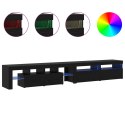 SZAFKI RTV 3 SZT. Z RGB LED CZARNY DĄB SZAFKI RTV Z RGB LED 2 SZT. CZARNY DĄB 60X35X40CM
