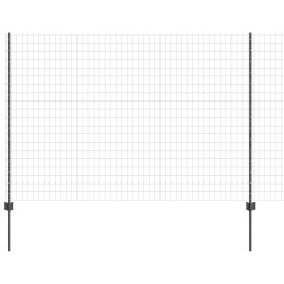 EURO PŁOT Z 10 SŁUPKAMI SZARY 1,5X10M STAL