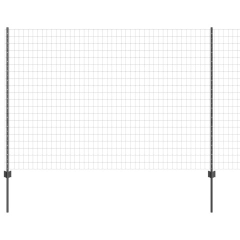 EURO PŁOT Z 10 SŁUPKAMI SZARY 1,5X10M STAL
