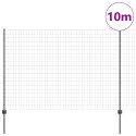 EURO PŁOT Z 10 SŁUPKAMI SZARY 1,5X10M STAL