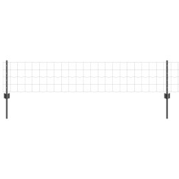 EURO PŁOT Z 22 SŁUPKAMI SZARY 0,4X50M STAL