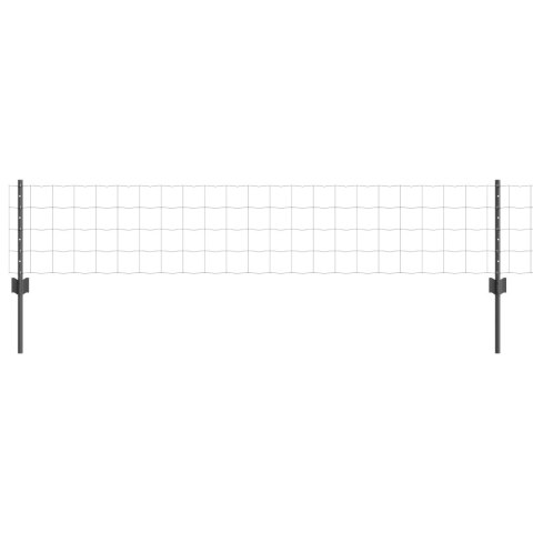 EURO PŁOT Z 22 SŁUPKAMI SZARY 0,4X50M STAL