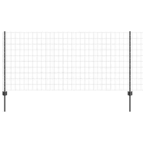 PŁOT EURO Z 10 SŁUPKAMI SZARY 1X10M STAL