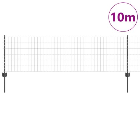 PŁOT EURO Z 5 U-POSTAMI SZARY 0.6X10M STAL