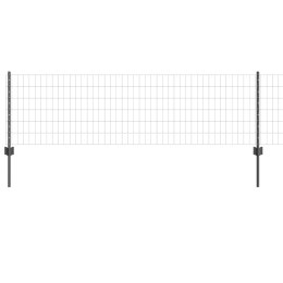 VidaXL Płot z 11 słupkami szary 0,6x25 m stal