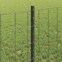 VidaXL Płot z 22 słupkami szary 0,6x50 m stal