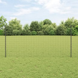 EURO PŁOT Z 10 SŁUPKAMI SZARY 1,2X10M STAL